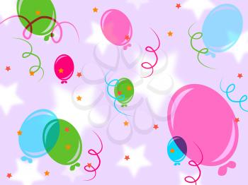 Balloons Background Representing Cheerful Decoration And Celebrate