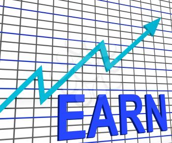 Earn Graph Chart Showing Increase Earnings Growing