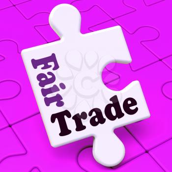 Fairtrade Puzzle Showing Fair Trade Product Or Products