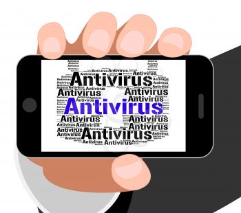Antivirus Lock Representing Attack Protect And Spyware