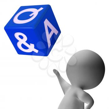 Question Answer Dice Showing Knowledge And Assistance