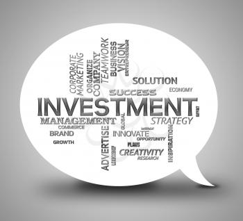 Investment Bubble Indicating Stock Dialog And Speech