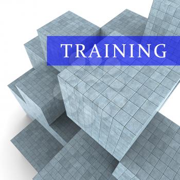 Training Blocks Indicating Teach Or Learn 3d Rendering