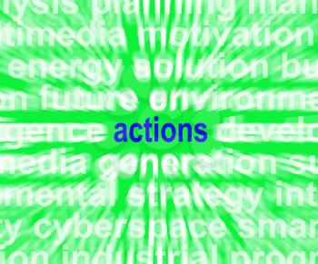 Actions Word Showing Behaviour Manner And Conduct