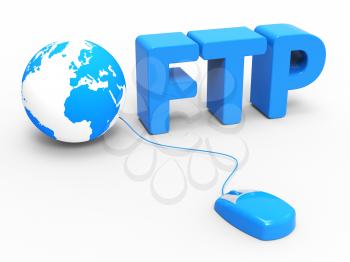 Internet Global Showing File Transfer Protocol And World Wide Web