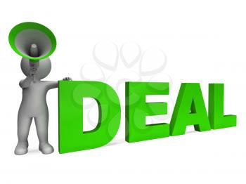 Deal Character Showing Deals Agreement Contract Or Dealing
