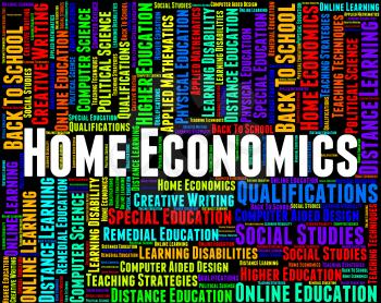Home Economics Representing Domestic Science And Words
