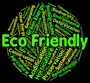 Eco Friendly Showing Protection Earth And Green