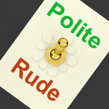 Polite Rude Lever Showing Manners And Disrespect