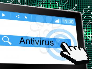 Antivirus Online Showing World Wide Web And Malicious Software