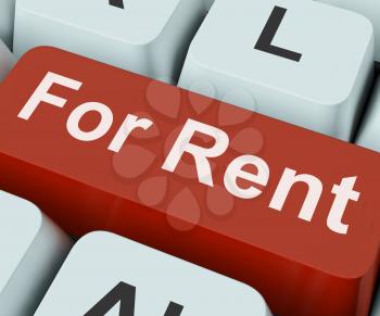 For Rent Key On Keyboard Meaning Hire Lease Or Rental
