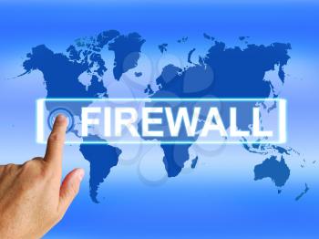 Firewall Map Referring to Online Safety Security and Protection