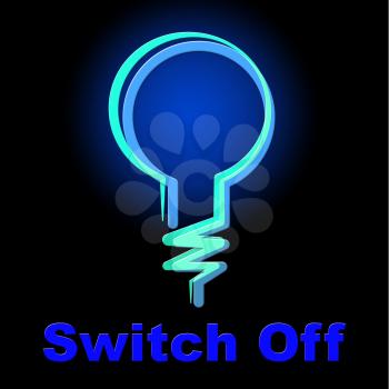 Light Bulb Showing Energy Conservation And Shutdown