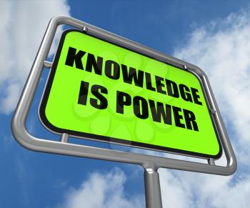 Knowledge is Power Sign Representing Education and Development for Success