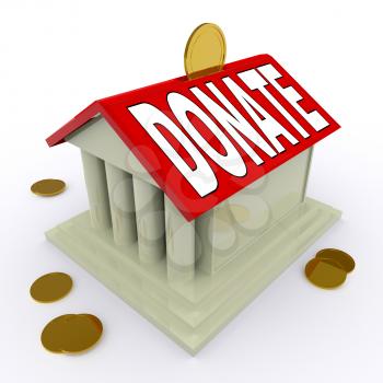 Donate On House Or Money Box Meaning Give For Home