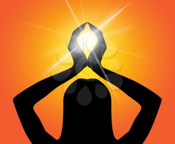 Yoga Pose Representing Spirituality Balance And Peaceful
