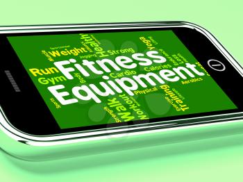 Fitness Equipment Representing Physical Activity And Text 