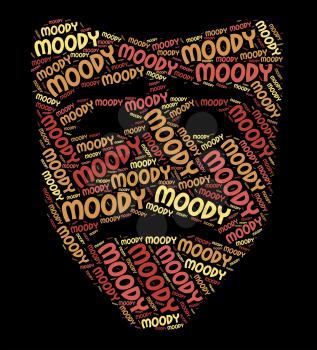 Moody Word Meaning Wordclouds Unpredictable And Moping