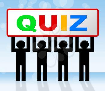 Exam Test Representing Questions And Answers And Quiz Game