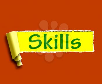 Skills Word Showing Training And Learning On Web