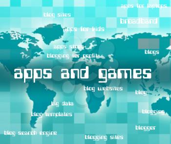 Apps And Games Meaning Play Time And Recreational