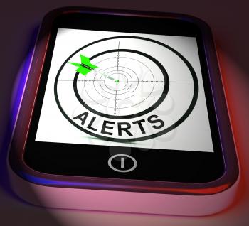 Alerts Smartphone Displaying Phone Reminder Or Alarm