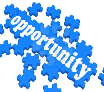 Opportunity Puzzle Shows Career Chances And Progress Possibilities. 