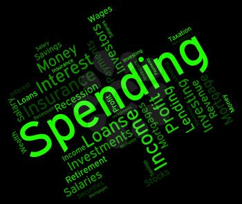 Spending Word Meaning Commerce Shopping And Text 