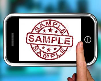 Sample On Smartphone Shows Examples Or Product Taste