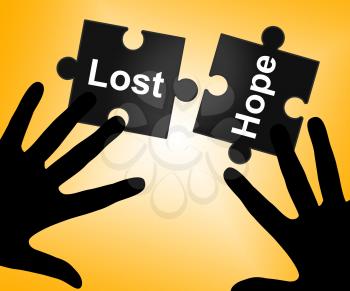 Lost Hope Representing Give In And Wants