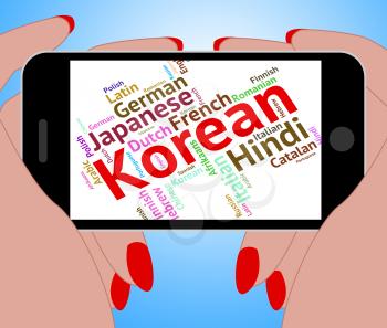 Korean Language Indicating Vocabulary Text And Translate