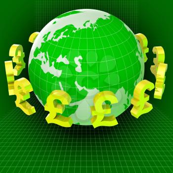 Pounds Forex Representing Exchange Rate And Foreign
