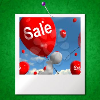 Sale Balloon Photo Showing Offers in Selling and Discounts