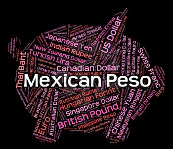 Mexican Peso Meaning Worldwide Trading And Wordcloud