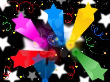 Stars Streamers Background Meaning Celestial Colors And Party
