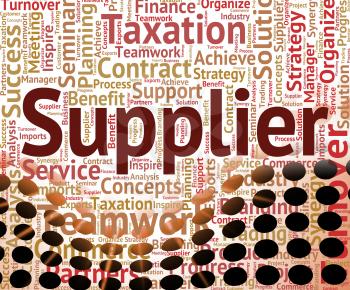 Supplier Word Indicating Trader Wordcloud And Supply