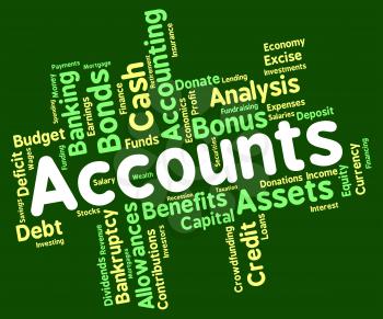 Accounts Words Showing Balancing The Books And Paying Taxes 