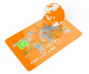 Credit Card Showing Globalisation Buy And Debit