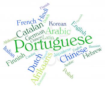 Portuguese Language Showing Word Translate And Lingo