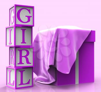 Girl Giftbox Meaning Occasion Package And Female