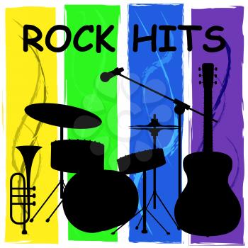 Rock Hits Representing Sound Track And Pop