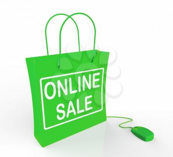 Online Sale Bag Showing Selling and Buying on the Internet
