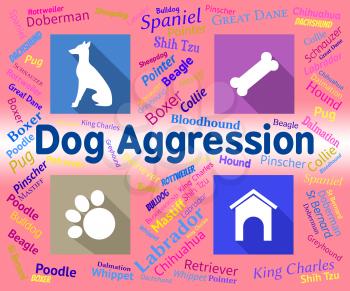 Dog Aggression Indicating Attack Assault And Threatening