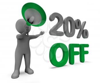 Twenty Percent Off Character Meaning Discounted Offer Or Sale 20%