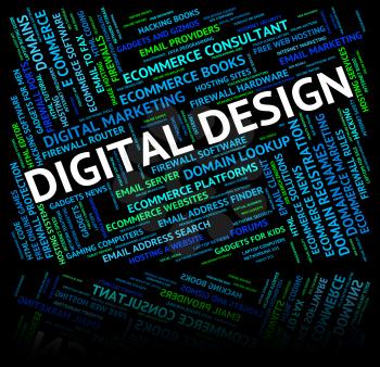 Digital Design Meaning High Tec And Designed
