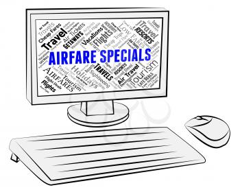 Airfare Specials Indicating Pc Offers And Computers