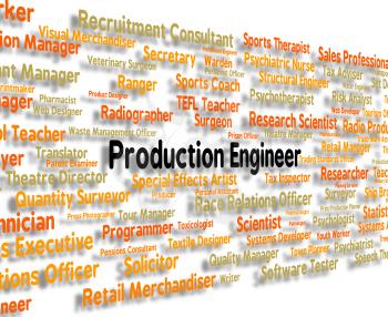 Production Engineer Representing Manufacture Career And Recruitment