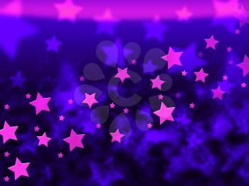 Purple Stars Background Showing Celestial Light And Starry
