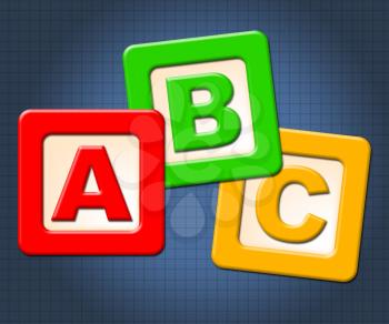 Abc Kids Blocks Representing Early Education And Toddlers
