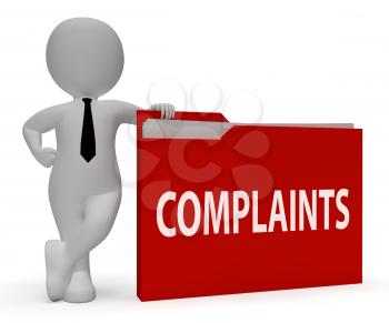 Complaints Folder Indicating Organization Organize And Paperwork 3d Rendering